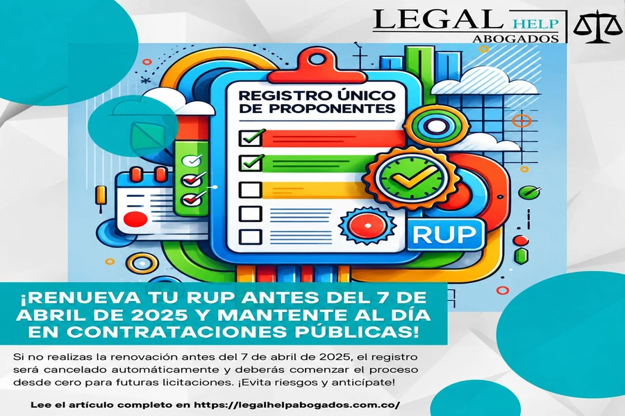 ¡Renueva tu RUP antes del 9 de abril de 2026 y mantente al día en contrataciones públicas!